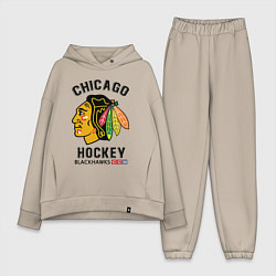 Женский костюм оверсайз CHICAGO BLACKHAWKS NHL