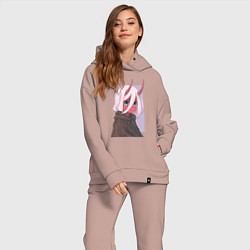 Женский костюм оверсайз Zero Two Ne1t, цвет: пыльно-розовый — фото 2