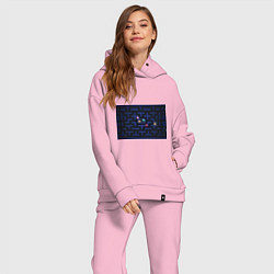 Женский костюм оверсайз Pacman цвета светло-розовый — фото 2