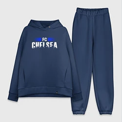 Женский костюм оверсайз FC Chelsea, цвет: тёмно-синий