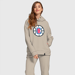 Женский костюм оверсайз Los Angeles Clippers, цвет: миндальный — фото 2