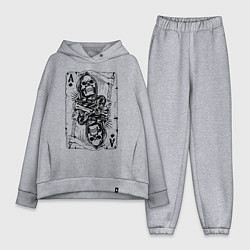 Женский костюм оверсайз Пиковый череп