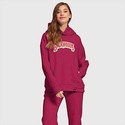 Женский костюм оверсайз BACKWOODS, цвет: маджента — фото 2