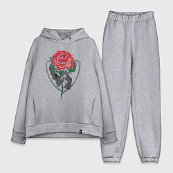 Женский костюм оверсайз Skull&Rose, цвет: меланж