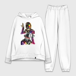 Женский костюм оверсайз Daft Punk, цвет: белый