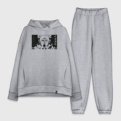 Женский костюм оверсайз Магическая битва Сукуна, цвет: меланж