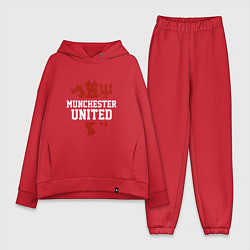 Женский костюм оверсайз Manchester United Red Devils, цвет: красный