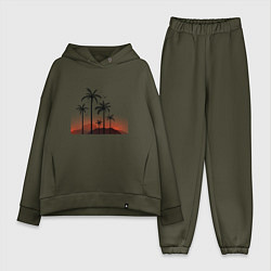 Женский костюм оверсайз Palm tree