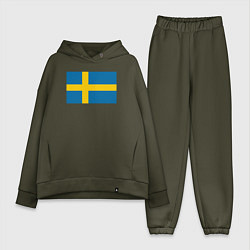 Женский костюм оверсайз Швеция Флаг Швеции