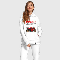 Женский костюм оверсайз DUCATI ДУКАТИ MOTOSPORT, цвет: белый — фото 2