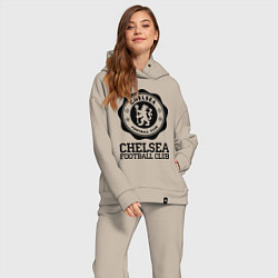 Женский костюм оверсайз Chelsea FC: Emblem, цвет: миндальный — фото 2
