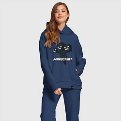 Женский костюм оверсайз Визер Иссушитель Майнкрафт, цвет: тёмно-синий — фото 2