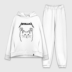 Женский костюм оверсайз METALLICA МЕТАЛЛИКА, цвет: белый