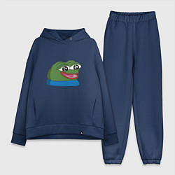 Женский костюм оверсайз Pepe happy Пепе хеппи, цвет: тёмно-синий