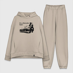 Женский костюм оверсайз Это Мерседес, детка!, цвет: миндальный