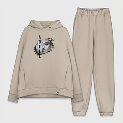 Женский костюм оверсайз Adele лицо