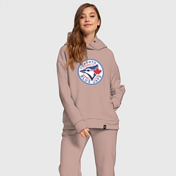 Женский костюм оверсайз Toronto Blue Jays, цвет: пыльно-розовый — фото 2