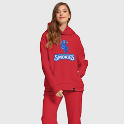 Женский костюм оверсайз Tennessee smokies - baseball team, цвет: красный — фото 2
