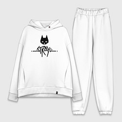 Женский костюм оверсайз Stray: Black Logo