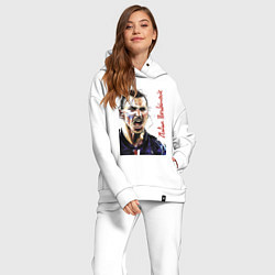 Женский костюм оверсайз Zlatan Ibrahimovich - striker, Milan, цвет: белый — фото 2