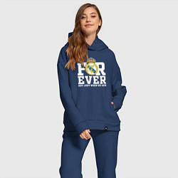 Женский костюм оверсайз Real Madrid, Реал Мадрид FOREVER NOT JUST WHEN WE, цвет: тёмно-синий — фото 2