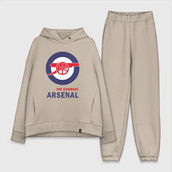 Женский костюм оверсайз Arsenal The Gunners, цвет: миндальный