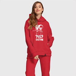 Женский костюм оверсайз Pulp Fiction Hype, цвет: красный — фото 2