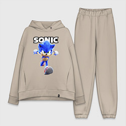 Женский костюм оверсайз Sonic the Hedgehog 2, цвет: миндальный