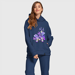 Женский костюм оверсайз Ириски Ирисы, цвет: тёмно-синий — фото 2