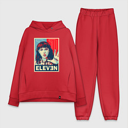 Женский костюм оверсайз Stranger Things Eleven, цвет: красный
