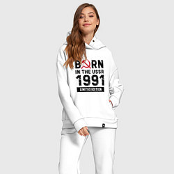 Женский костюм оверсайз Born In The USSR 1991 Limited Edition, цвет: белый — фото 2
