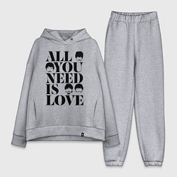 Женский костюм оверсайз ALL YOU NEED IS LOVE THE BEATLES
