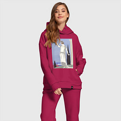 Женский костюм оверсайз Robe du Soir, de Worth Муза, цвет: маджента — фото 2