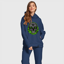 Женский костюм оверсайз SKULL TOXIC, цвет: тёмно-синий — фото 2