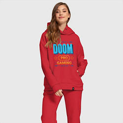 Женский костюм оверсайз Игра Doom pro gaming, цвет: красный — фото 2