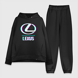 Женский костюм оверсайз Значок Lexus в стиле glitch