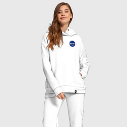 Женский костюм оверсайз NASA NERV Evangelion - little logo, цвет: белый — фото 2