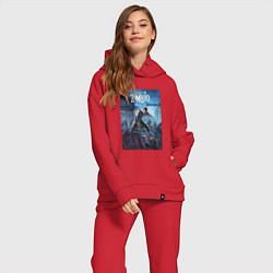 Женский костюм оверсайз В пылу битвы - Project Zomboid, цвет: красный — фото 2