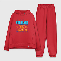 Женский костюм оверсайз Игра Valorant pro gaming, цвет: красный