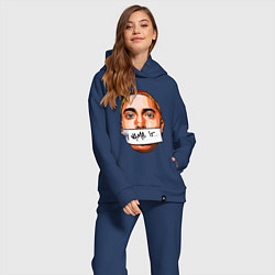 Женский костюм оверсайз My name is - Eminem, цвет: тёмно-синий — фото 2