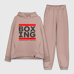 Женский костюм оверсайз Boxing knockout skills, цвет: пыльно-розовый
