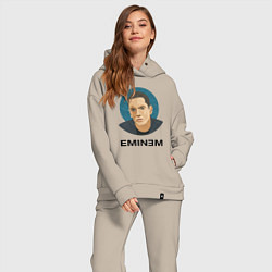 Женский костюм оверсайз Eminem поп-арт, цвет: миндальный — фото 2