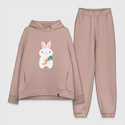 Женский костюм оверсайз Carrot rabbit, цвет: пыльно-розовый