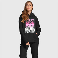 Женский костюм оверсайз Stray Kids boy band, цвет: черный — фото 2