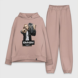Женский костюм оверсайз Eminem boombox, цвет: пыльно-розовый