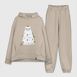 Женский костюм оверсайз Кот-ёлка