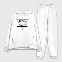 Женский костюм оверсайз 1899 logo, цвет: белый
