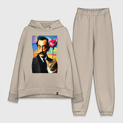 Женский костюм оверсайз Salvador Dali and cat