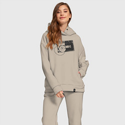 Женский костюм оверсайз Cassette, цвет: миндальный — фото 2