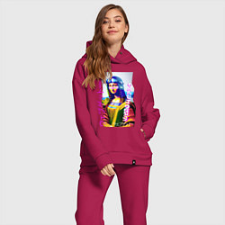 Женский костюм оверсайз Gioconda - web ghetto - fashion style, цвет: маджента — фото 2